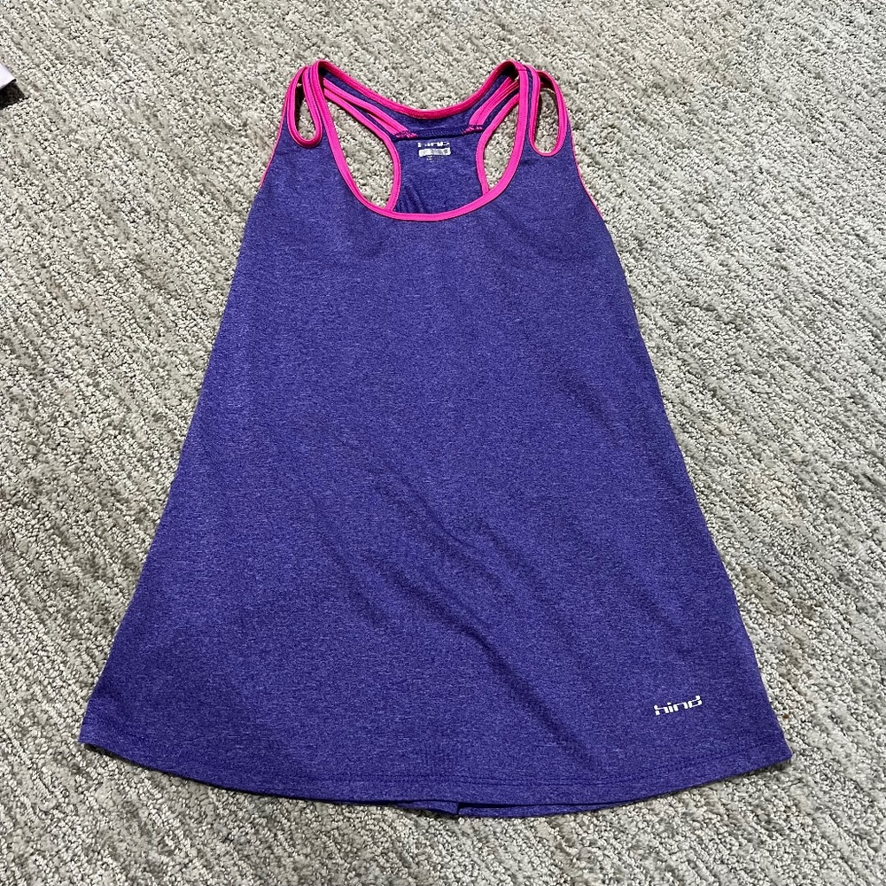 Purple activewear tank top